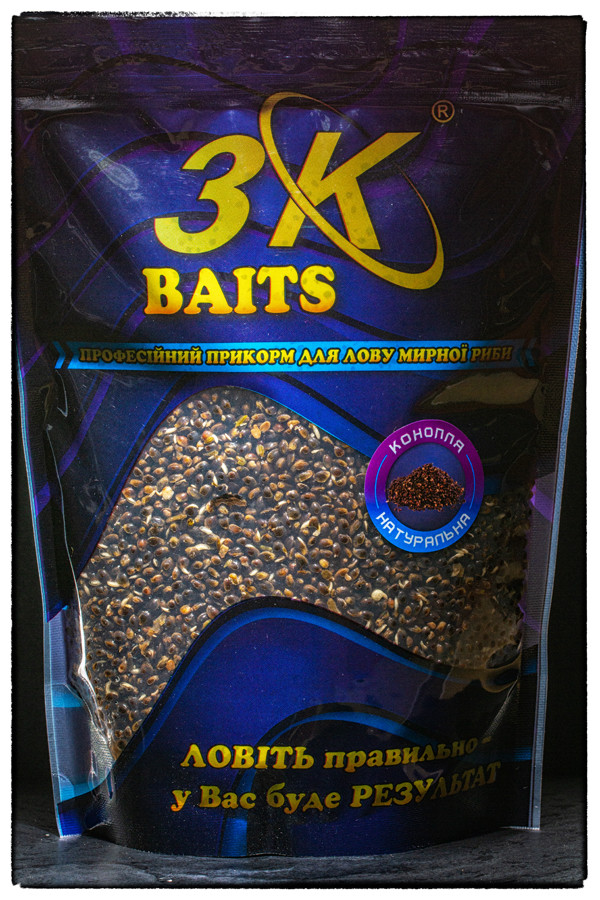 Конопля для риболовлi 3K Baits (натуральна) 800гр, фото 1