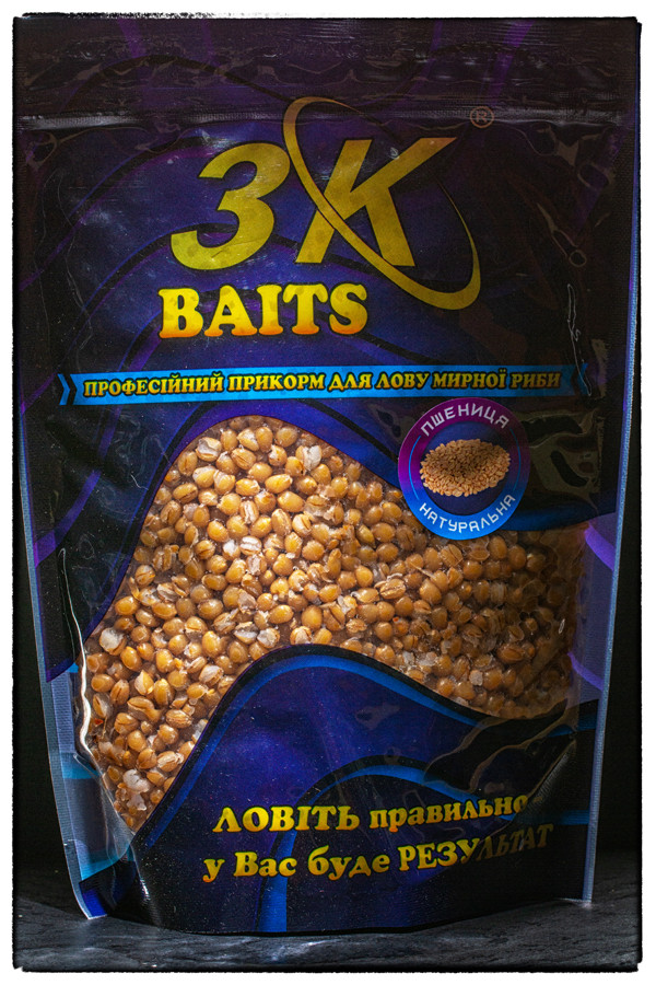 Пшениця для риболовлі 3K Baits 800гр (натуральна), фото 1