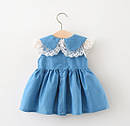 Плаття дитяче літнє полунички блакитне, фото 3