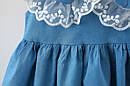 Плаття дитяче літнє полунички блакитне, фото 4