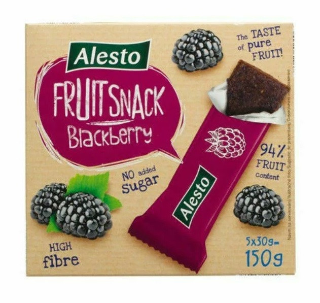 Снек Фруктовый Ежевика Alesto Fruit Snack Blackberry 150 г Германия - фото 4 - id-p1424878094