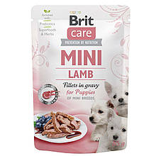 Вологий корм для цуценят Brit Care Mini pouch філе ягня в соусі 85 g