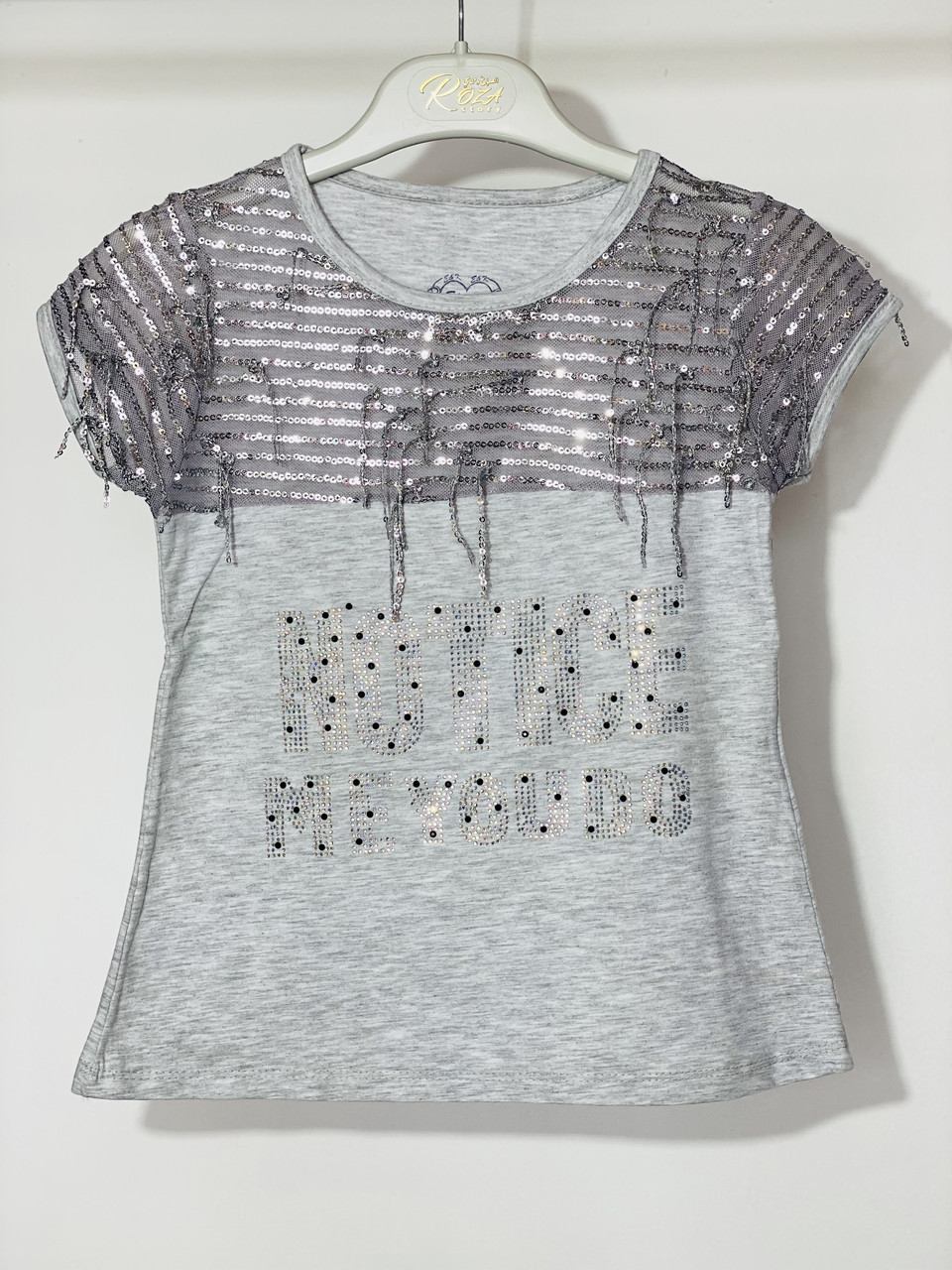 Футболка для дівчинки Eftelya 5529 116-122 см Сірий, фото 1