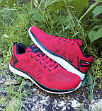Кросівки чоловічі текстильні червоні на шнурівці р. 41, 44, 45, 46, фото 5