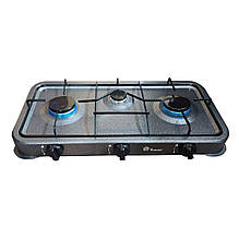 Таганок DOMOTEC MS-6663 на 3 конфорки Сірий