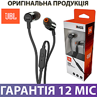 Наушники JBL T-210 (JBLT210BLK) черные, проводные, с микрофоном (жбл, джибиэль t210)