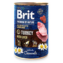 Корм вологий для собак Brit Premium by Nature індичатина з печінкою, 400 г