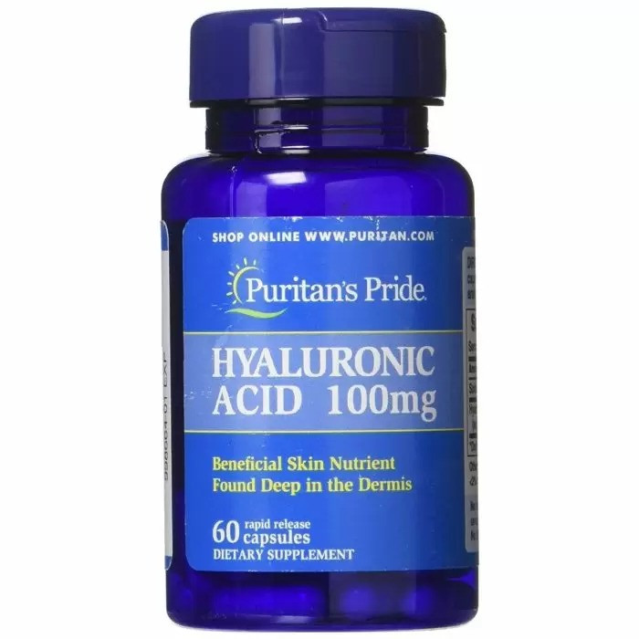 Гиалуроновая кислота Puritan's Pride Hyaluronic Acid 100 mg 60 капс - фото 1 - id-p1026566160