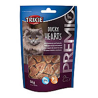 Лакомство Trixie Premio Hearts для кошек, утка/минтай, 50 г