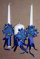 Комплект весільних свічок "Вlue"