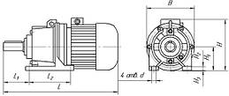 мотор-редуктор 3мп кріплення лапи