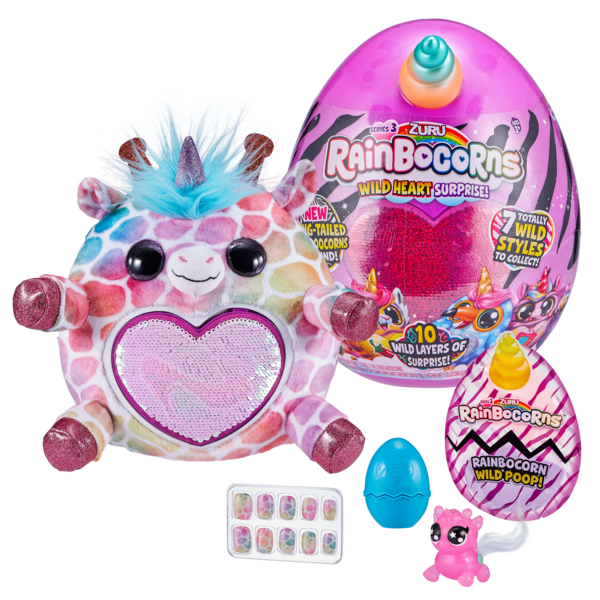 ZURU М'яка іграшка-сюрприз і слайм Rainbocorns Wild heart Реінбокорн-H S3 (9215H)