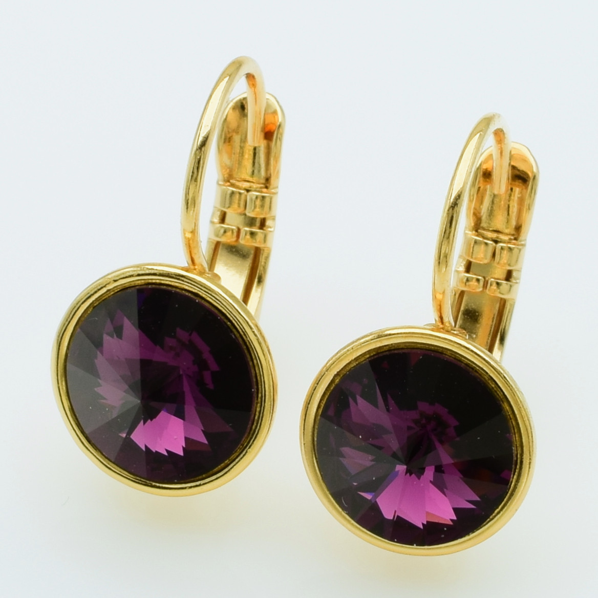 XUPING Сережки Позолота 18к Камені Swarovski, Висота 1.8см, Ширина 1см