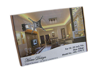 Кріплення Кронштейн для телевізора з поворотом, нахилом (розмір 14"- 55") 50кг