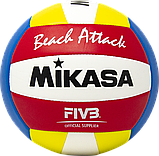 М'яч для пляжного волейболу Mikasa Beach Attack VXS-BA (розмір 5), фото 4