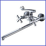 Змішувач для ванни двовентильний з довгим виливом Haiba Sentosa 006 EURO Хайба Сентоса 006, фото 10