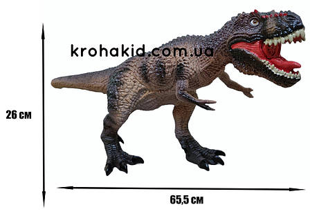 Великий динозавр Гігантозавр Gigantosaurus гумовий деталізований зі звуковими ефектами 26*65,5*17 см, фото 2