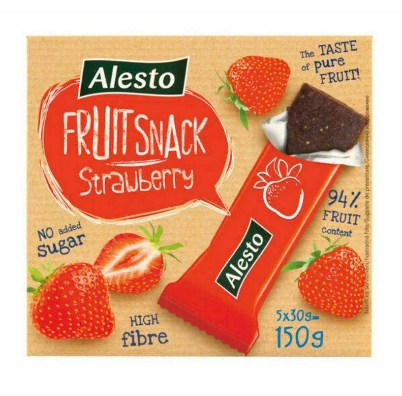 Снек Фруктовый Клубника Alesto Fruit Snack Strawberry 150 г Германия - фото 2 - id-p1425069015