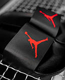 Шльопанці чоловічі Jordan гумові шльопанці чорні сланці джердан тапки, фото 2