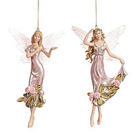 Елочная игрушка лесная фея в розовом 18cm Goodwill (цена за 1 штуку)