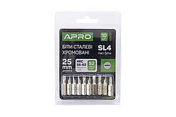 Біта Apro SL4 x 25 мм хром (10 шт.) (309121)