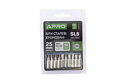 Біта Apro SL5 x 25 мм хром (10 шт.) (309123)