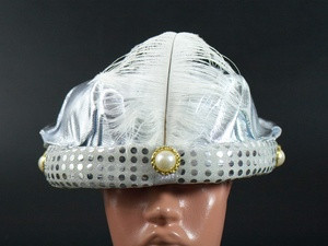 Капелюх карнавальний  Паж Срібло / Капелюх карнавальний  Паж Срібло 23x23x12 см, фото 1