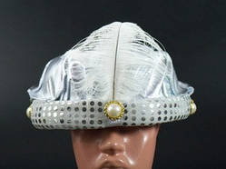 Капелюх карнавальний  Паж Срібло / Капелюх карнавальний  Паж Срібло 23x23x12 см