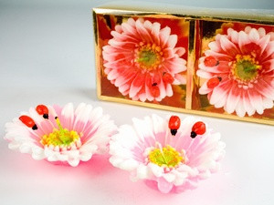 Свічка Гербера 2 шт. в уп. / Свічка Гербера 2 шт. в уп. 8x8x3 см, фото 1