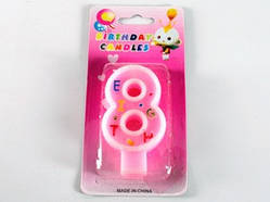 Свічка в торт Цифра 8 / Свічка в торт Цифра 8 7x3x1 см