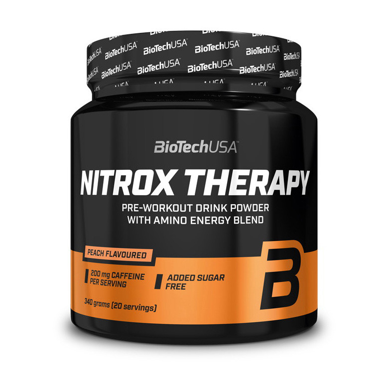 Передтренувальний комплекс BioTech NITROX THERAPY 340 грам з смаковими добавками