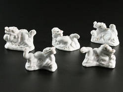 Фігурка Фарфорова Дракони Білі Глянець Набір / Фігурка Фарфорова Дракони Білі Глянець Набір 6x4x3 см