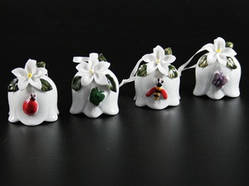 Дзвіночки порцелянові Набір 4 шт / Дзвіночки порцелянові Набір 4 шт 5x4x4 см