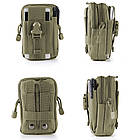 Тактична сумка Cahil армійська олива поясна сумка з тримачем для телефона B471 тактичні сумки олива, фото 4