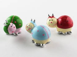 Фігурка керамічна Емаль Сонечко/Набір 3шт/Колір блакитний та зелений / Фігурка керамічна Емаль Сонечко/Набір 3шт/Колір блакитний