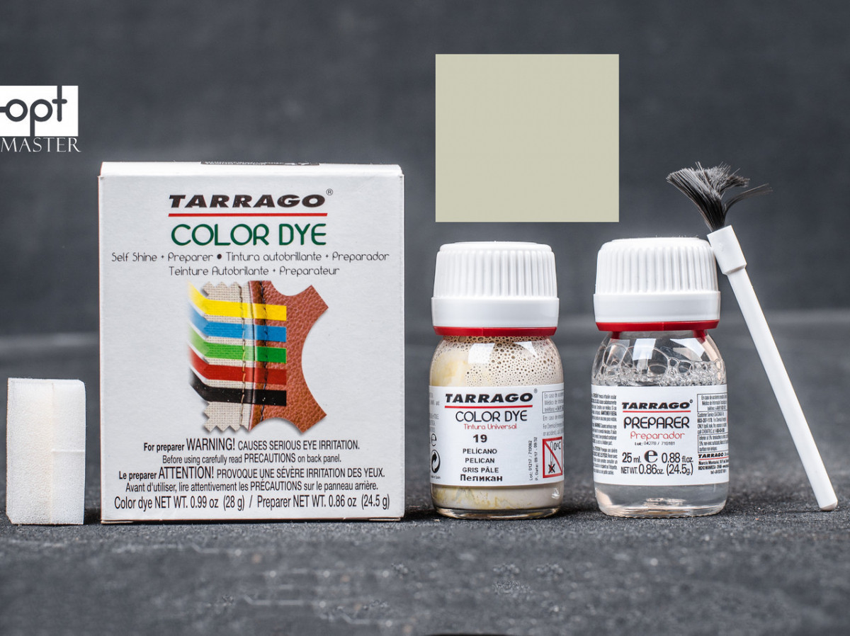 Фарба для шкіри кол.пелікан + очищувач Tarrago Color Dye, 2*25 мл,TDC05(19)