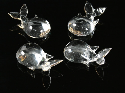 Фігурка скляна Кашалот Золоті Плавці / Фігурка скляна Кашалот Золоті Плавці 6x4x2 см, фото 1