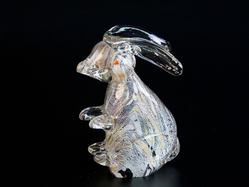 Фігурка скляна Заєць Русак сидить / Фігурка скляна Заєць Русак сидить 13x9x4 см, фото 1