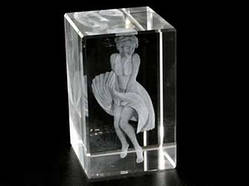 Голограма кришталева. Мерлін Монро / Голограма кришталева. Мерлін Монро 8x5x5 см