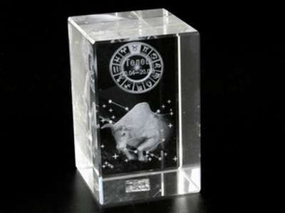 Голограма кришталева. Гороскоп Телець / Голограма кришталева. Гороскоп Телець 8x5x5 см, фото 1