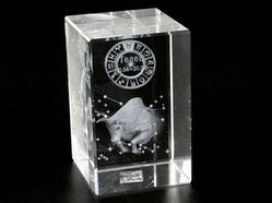 Голограма кришталева. Гороскоп Телець / Голограма кришталева. Гороскоп Телець 8x5x5 см