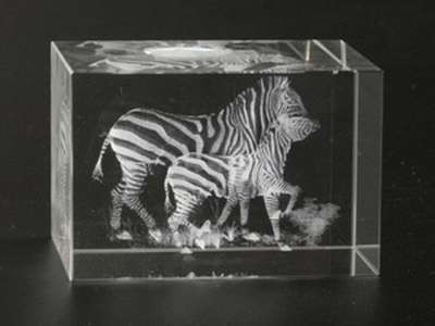 Голограма кришталева. Зебри / Голограма кришталева. Зебри 6x4x4 см, фото 1