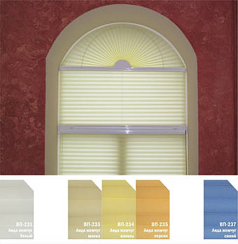 Жалюзі плісе, штори плісе Аїда Перли Еко кольору в асортименті