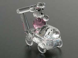 Фігурка кришталева. Міша в колясці Дівчинка / Фігурка кришталева. Міша в колясці Дівчинка 4x4x2 см
