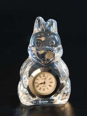 Фігурка кришталева. Заяц з Годинником / Фігурка кришталева. Заяц з Годинником 7x4x3 см, фото 1