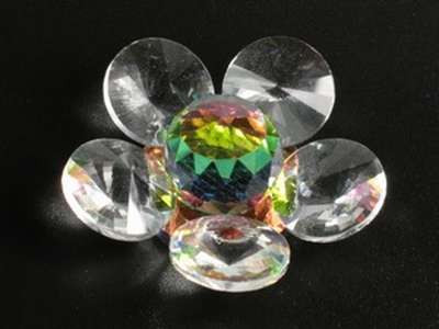 Кришталевий квітка П'ять Пелюсток гранований Кольоровий Куля / Кришталевий квітка П'ять Пелюсток гранований Кольоровий Куля 5x5x2, фото 1