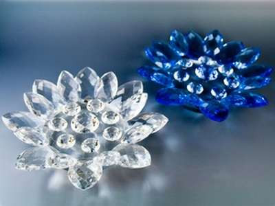 Лотос кришталевий 16 пелюсток Квітка великий / Лотос кришталевий 16 пелюсток Квітка великий 18x18x4 см, фото 1