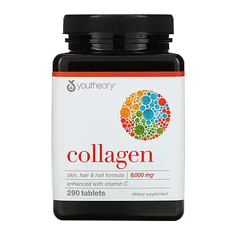 Youtheory, Колаген з вітаміном с, 6000 мг, 290 таблеток