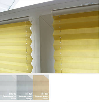 Жалюзі плісе, штори плісе Сицилія Еко кольору в асортименті