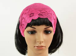Пов'язка для волосся / Мереживо Малиновий / Пов'язка для волосся / Мереживо Малиновий 15 см